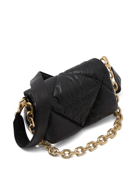 Quilted nappa leather shoulder bag 